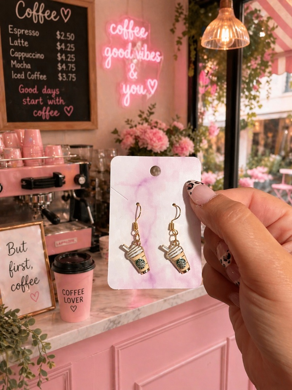 ✨LAST ONE! Handmade Coffee Cup Earrings